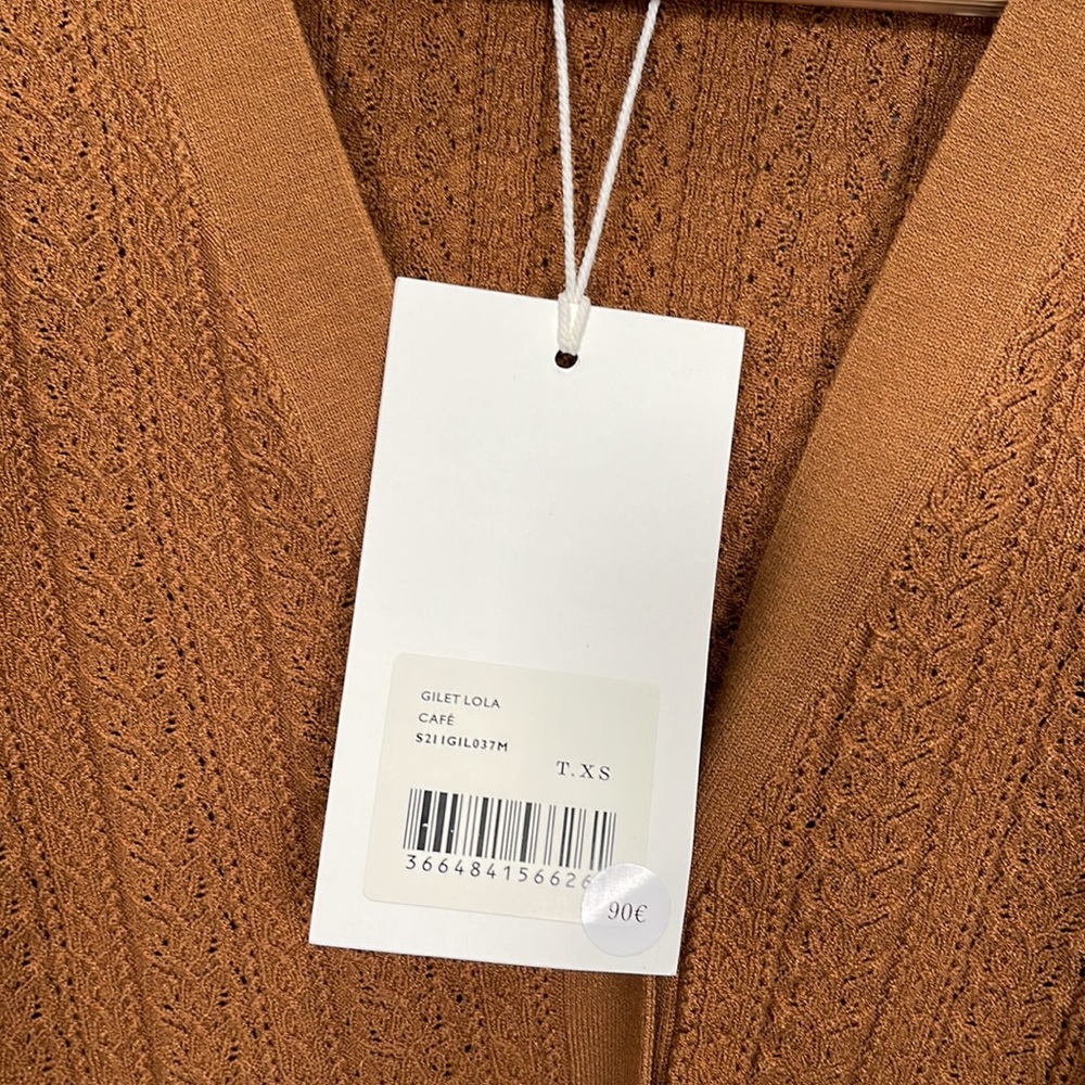 Sezane Brown V-Neck Sweater - Picture 4 of 9